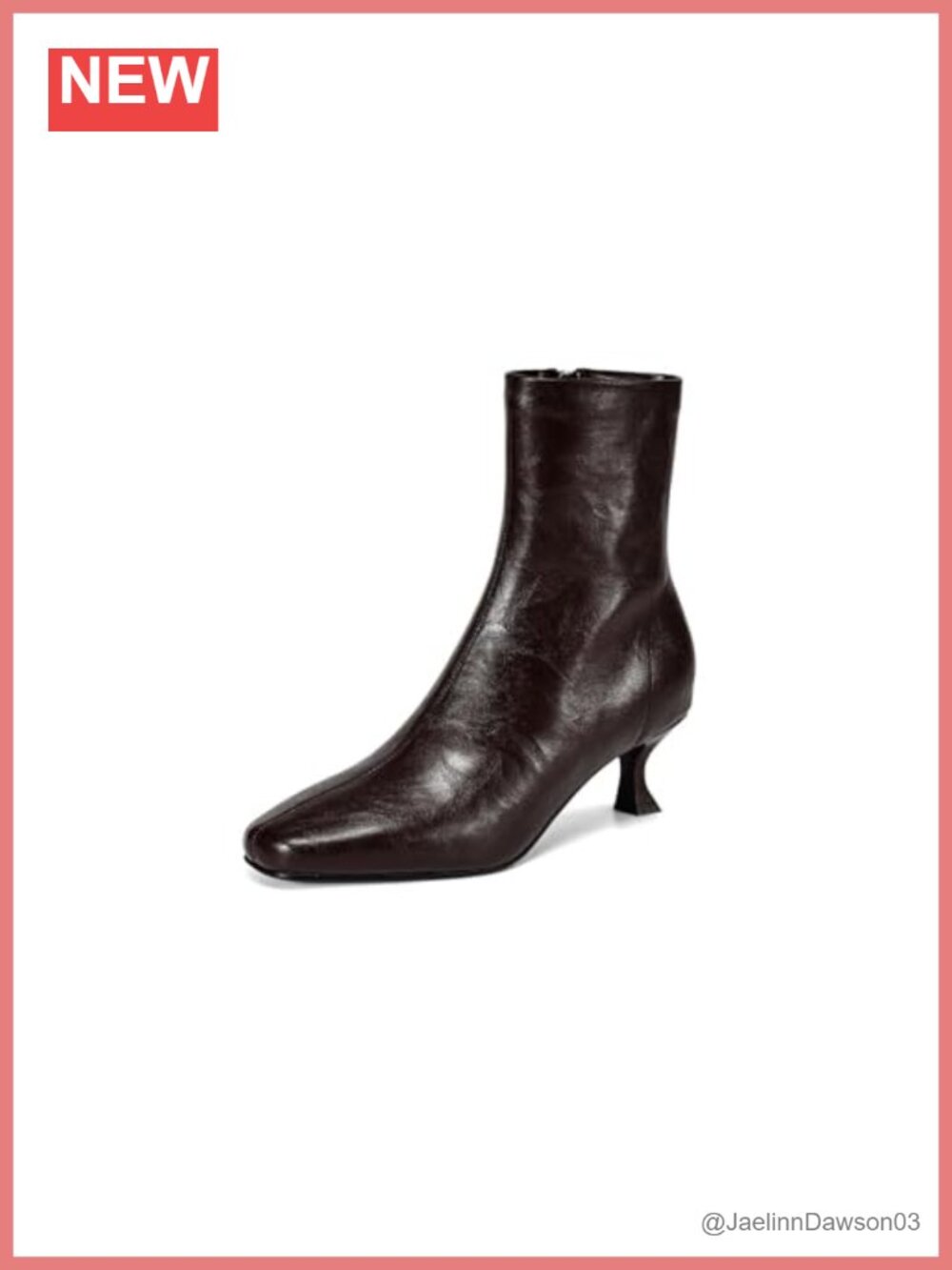 TinaCus Women's Leather Kitten Heel Ankle Boots Side Zip Booties